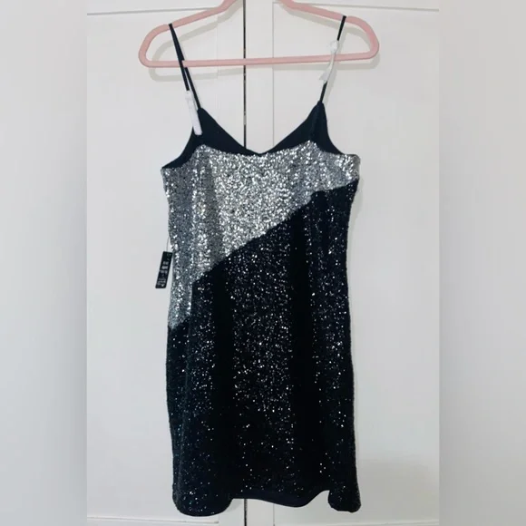 Express Sequins Slip Mini Dress - Picture 3 of 7